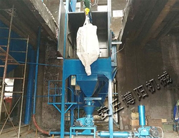 Ton bag unpacking and air conveying system site