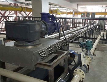 Calcium powder pipe chain machine use site