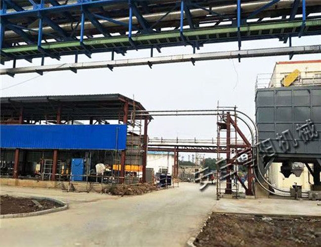 Sludge pipe chain conveyor use site