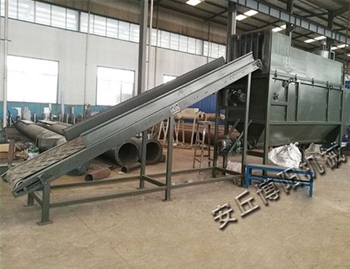 Pealstone powder automatic unpacking machine use site