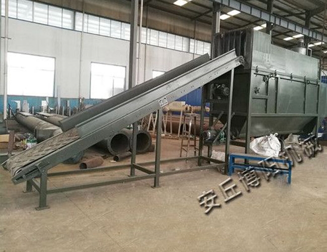 Pealstone powder automatic unpacking machine use site