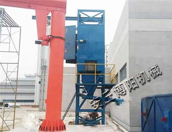 site of powder ton bag unpacking machine with screw conveyor 